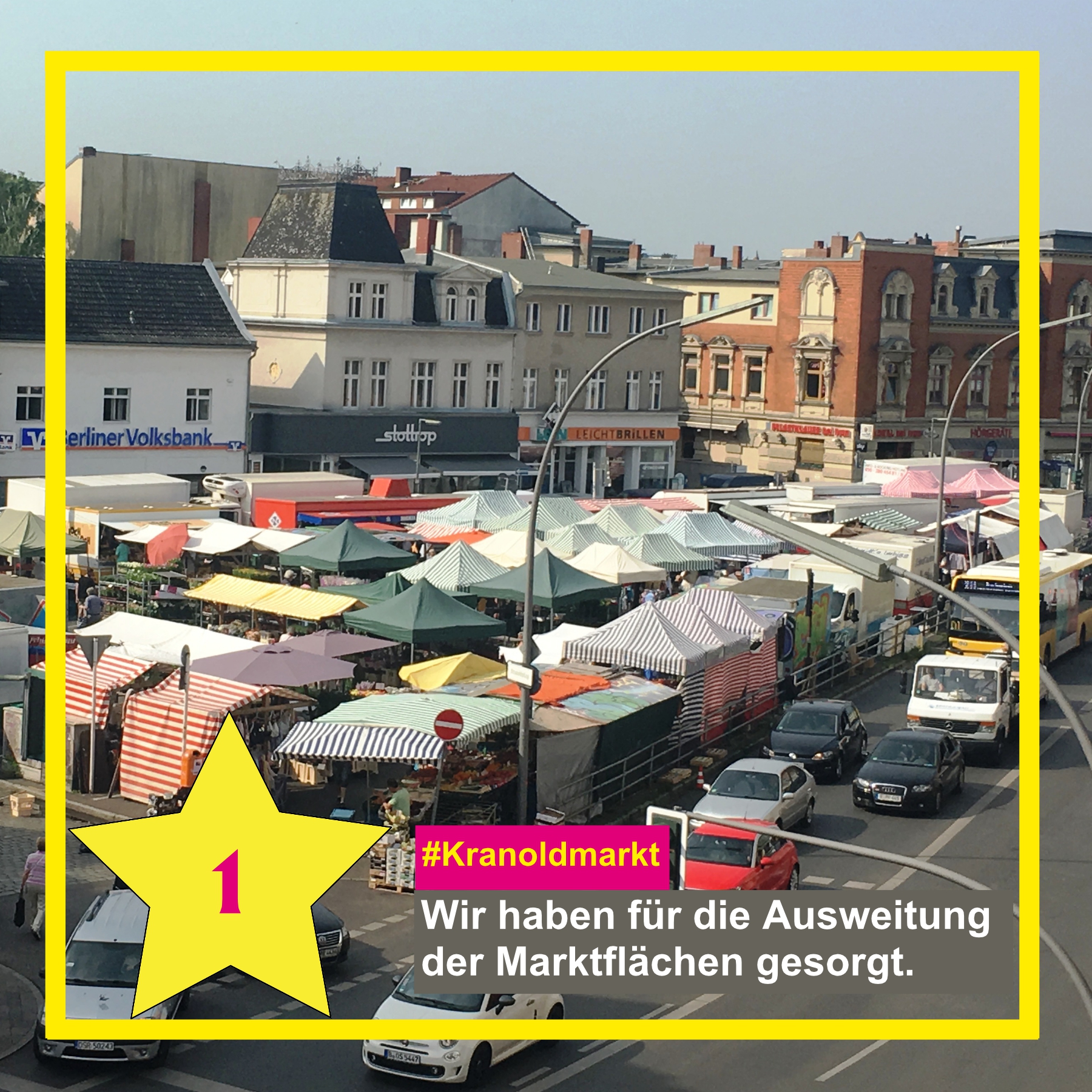Kranoldmarkt - Wir haben für die Auswseitung der Marktflächen gesorgt