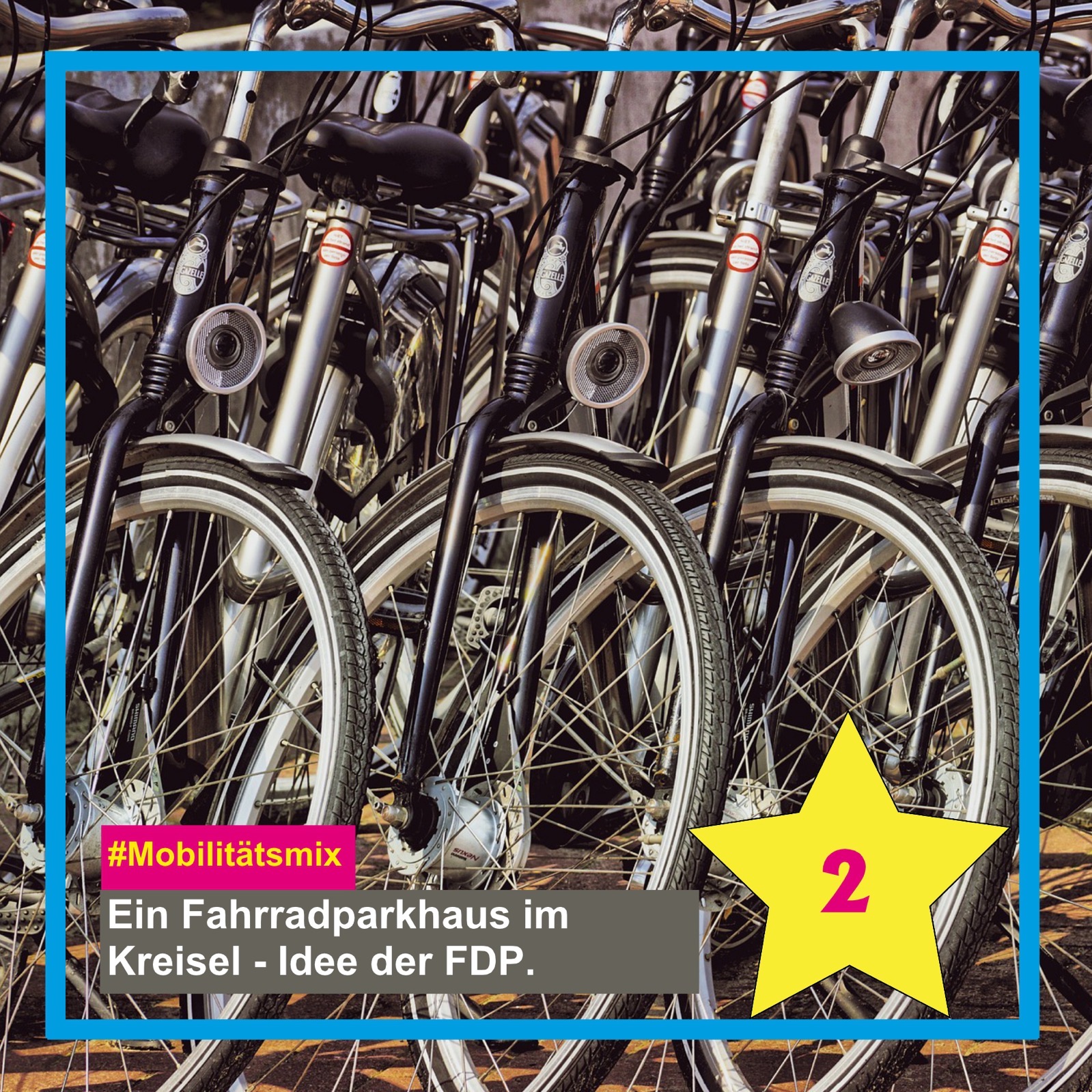 Mobilitätsmix - Ein Fahrradparkhaus im Kreisel - Idee der FDP