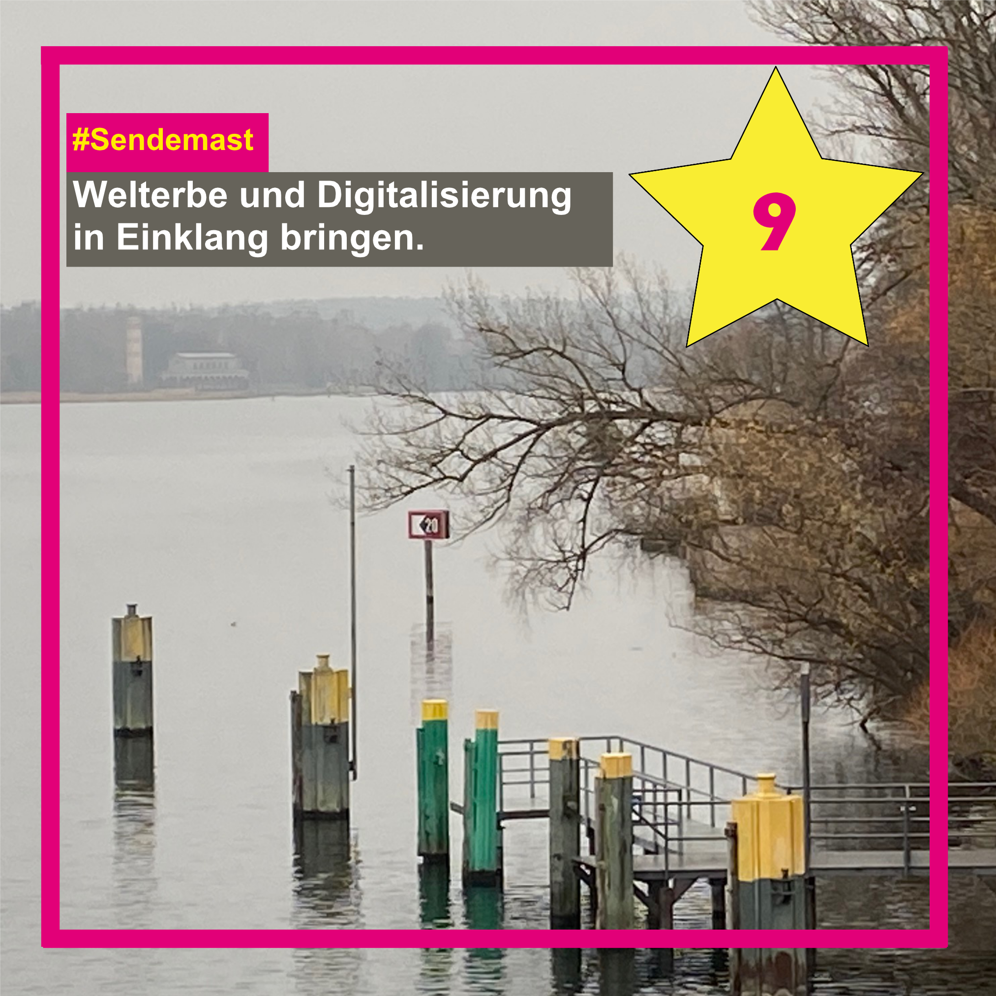 Sendemast in Potsdam - Welterbe und Digitalisierung in Einklang bringen